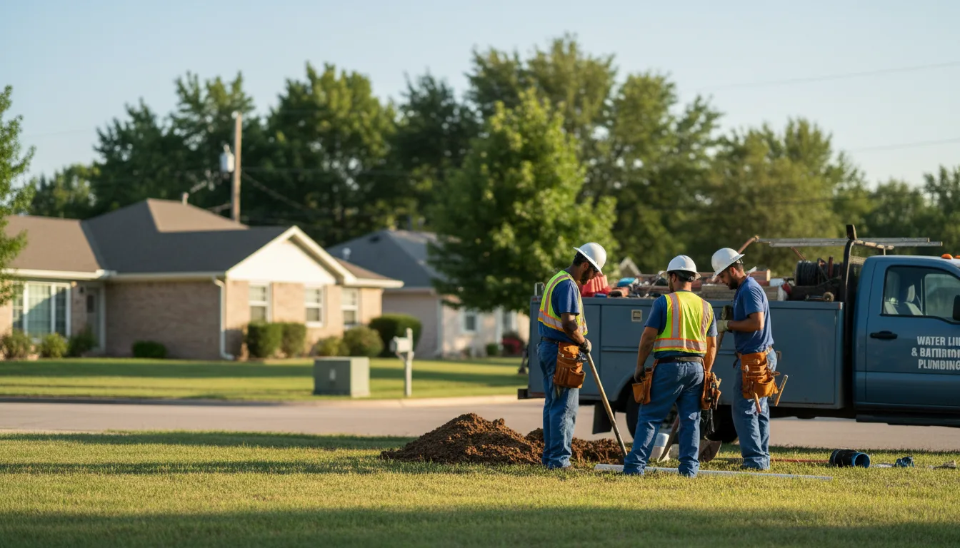 Residential water line and bathroom plumbing service in Mount Royal, NJ